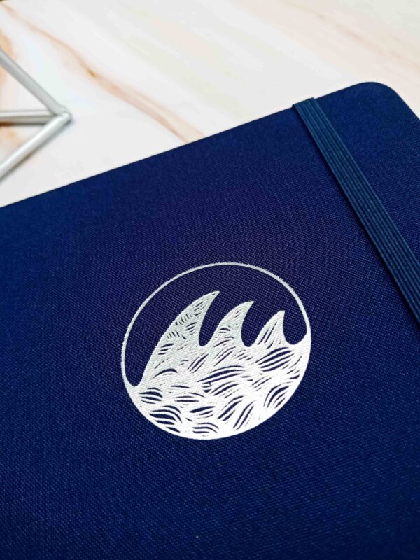 Vegan Leather Journal Wave Design