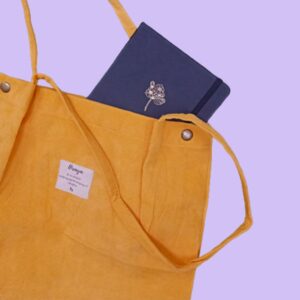 yellow tote bag + journal